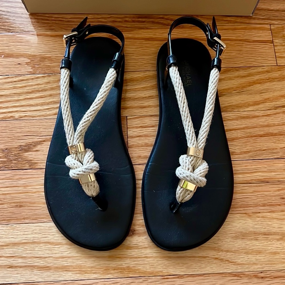Michael Kors black holly jelly sandal rope size 7 - Picture 2 of 6
